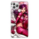 Senada General Mobile Gm 22 Plus İle Uyumlu Kılıf 0.4Mm Lazer Kesim Silikon Stok:Pink Anime