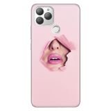 Senada General Mobile Gm 22 Plus İle Uyumlu Kılıf 0.4Mm Lazer Kesim Silikon Stok:Saklı Aşk