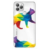Senada General Mobile Gm 22 Plus İle Uyumlu Kılıf 0.4Mm Lazer Kesim Silikon Stok:Sarı Kedi