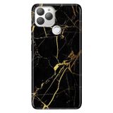 Senada General Mobile Gm 22 Plus İle Uyumlu Kılıf 0.4Mm Lazer Kesim Silikon Stok:Sarı Siyah Mermer