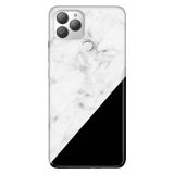 Senada General Mobile Gm 22 Plus İle Uyumlu Kılıf 0.4Mm Lazer Kesim Silikon Stok:Siyah Beyaz Mermer