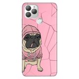 Senada General Mobile Gm 22 Plus İle Uyumlu Kılıf 0.4Mm Lazer Kesim Silikon Stok:Süslü Tarz Pug