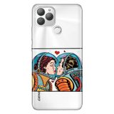 Senada General Mobile Gm 22 Plus İle Uyumlu Kılıf 0.4Mm Lazer Kesim Silikon Stok:Uzay Aşkı