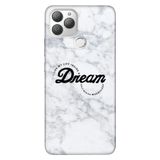 Senada General Mobile Gm 22 Plus İle Uyumlu Kılıf 0.4Mm Lazer Kesim Silikon Stok:White Marble