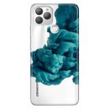 Senada General Mobile Gm 22 Plus İle Uyumlu Kılıf 0.4Mm Lazer Kesim Silikon Stok:Yeşil Çizim Mermer
