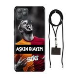 Senada General Mobile Gm 22 Plus İle Uyumlu Kılıf Aşkın Olayım Desenli Silikon İpli Boyun Askı Aparatı