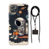 Senada General Mobile Gm 22 Plus İle Uyumlu Kılıf Astro Desenli Silikon İpli Boyun Askı Aparatı