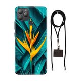 Senada General Mobile Gm 22 Plus İle Uyumlu Kılıf Bloom Desenli Silikon İpli Boyun Askı Aparatı