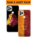 Senada General Mobile Gm 22 Plus İle Uyumlu Kılıf Desenli Baskılı Silikon İle Uyumlu Kılıflar 2 Adet Set