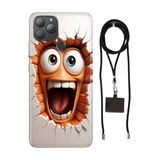Senada General Mobile Gm 22 Plus İle Uyumlu Kılıf Funny Desenli Silikon İpli Boyun Askı Aparatı