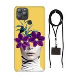 Senada General Mobile Gm 22 Plus İle Uyumlu Kılıf Gerçeküstü Desenli Silikon İpli Boyun Askı Aparatı