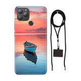 Senada General Mobile Gm 22 Plus İle Uyumlu Kılıf Gidelim Buralardan Desenli Silikon İpli Boyun Askı Aparatı