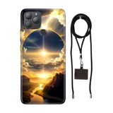 Senada General Mobile Gm 22 Plus İle Uyumlu Kılıf Güneşin Dansı Desenli Silikon İpli Boyun Askı Aparatı