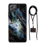 Senada General Mobile Gm 22 Plus İle Uyumlu Kılıf Karanlık Desenli Silikon İpli Boyun Askı Aparatı