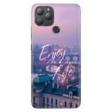 Senada General Mobile GM 22 Plus ile Uyumlu Kılıf Resimli Desenli Silikon Enjoy Life