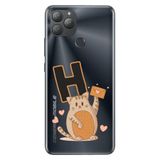 Senada General Mobile GM 22 Plus ile Uyumlu Kılıf Resimli Desenli Silikon Kedili H Harfi