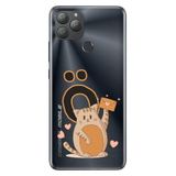 Senada General Mobile GM 22 Plus ile Uyumlu Kılıf Resimli Desenli Silikon Kedili Ö Harfi
