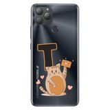 Senada General Mobile GM 22 Plus ile Uyumlu Kılıf Resimli Desenli Silikon Kedili T Harfi