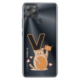 Senada General Mobile GM 22 Plus ile Uyumlu Kılıf Resimli Desenli Silikon Kedili V Harfi
