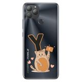 Senada General Mobile GM 22 Plus ile Uyumlu Kılıf Resimli Desenli Silikon Kedili Y Harfi