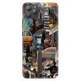 Senada General Mobile GM 22 Plus ile Uyumlu Kılıf Resimli Desenli Silikon Newyork Retro