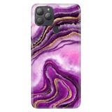 Senada General Mobile GM 22 Plus ile Uyumlu Kılıf Resimli Desenli Silikon Pembe Ametist