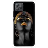 Senada General Mobile Gm 22 Plus İle Uyumlu Kılıf Silikon Desenli Tam Koruma Resimli Afrikalı Kız