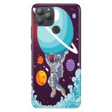 Senada General Mobile Gm 22 Plus İle Uyumlu Kılıf Silikon Desenli Tam Koruma Resimli Astronot