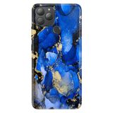 Senada General Mobile Gm 22 Plus İle Uyumlu Kılıf Silikon Desenli Tam Koruma Resimli Simli Ametist Taşı
