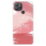 Senada General Mobile Gm 22 Plus İle Uyumlu Kılıf Silikon Desenli Tam Koruma Resimli You Are Strong