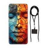 Senada General Mobile Gm 22 Plus İle Uyumlu Kılıf Toprak Desenli Silikon İpli Boyun Askı Aparatı