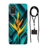 Senada General Mobile Gm 22 Pro İle Uyumlu Kılıf Bloom Desenli Silikon İpli Boyun Askı Aparatı