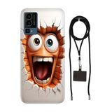 Senada General Mobile Gm 23 İle Uyumlu Kılıf Funny Temalı Silikon İpli Boyun Askı Aparatı