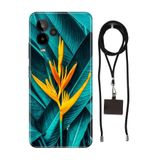 Senada General Mobile Gm 24 Pro İle Uyumlu Kılıf Bloom Desenli Silikon İpli Boyun Askı Aparatı