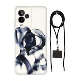 Senada General Mobile Gm 24 Pro İle Uyumlu Kılıf Lover Desenli Silikon İpli Boyun Askı Aparatı