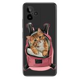 Senada General Mobile Gm 24 Pro İle Uyumlu Kılıf Silikon Desenli Tam Koruma Resimli Kapak Kedi Tatilde