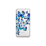 Senada General Mobile Gm 5 Plus İle Uyumlu Kılıf 0.4 Mm Lazer Kesim Silikon Kapak 2D Kelebekler