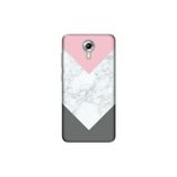 Senada General Mobile Gm 5 Plus İle Uyumlu Kılıf 0.4Mm Lazer Kesim Silikon Kapak Beyaz Gri Mermer