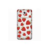Senada General Mobile Gm 5 Plus İle Uyumlu Kılıf 0.4Mm Lazer Kesim Silikon Kapak Çilek Motif