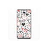 Senada General Mobile Gm 5 Plus İle Uyumlu Kılıf 0.4Mm Lazer Kesim Silikon Kapak Desenli Kalpler