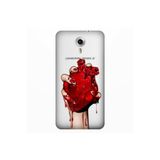 Senada General Mobile Gm 5 Plus İle Uyumlu Kılıf 0.4Mm Lazer Kesim Silikon Kapak Kanlı Kalp