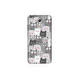Senada General Mobile Gm 5 Plus İle Uyumlu Kılıf 0.4Mm Lazer Kesim Silikon Kapak Karikatür Kediler