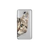 Senada General Mobile Gm 5 Plus İle Uyumlu Kılıf 0.4Mm Lazer Kesim Silikon Kapak Kedi Prisma
