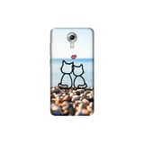 Senada General Mobile Gm 5 Plus İle Uyumlu Kılıf 0.4Mm Lazer Kesim Silikon Kapak Kedilerin Aşkı
