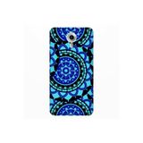 Senada General Mobile Gm 5 Plus İle Uyumlu Kılıf 0.4Mm Lazer Kesim Silikon Kapak Mavi Mandala