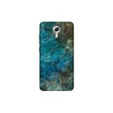 Senada General Mobile Gm 5 Plus İle Uyumlu Kılıf 0.4Mm Lazer Kesim Silikon Kapak Mavi Mermer