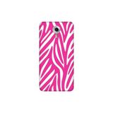 Senada General Mobile Gm 5 Plus İle Uyumlu Kılıf 0.4Mm Lazer Kesim Silikon Kapak Pembe Zebra