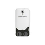 Senada General Mobile Gm 5 Plus İle Uyumlu Kılıf 0.4Mm Lazer Kesim Silikon Kapak Şaşkın Kedi