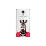 Senada General Mobile Gm 5 Plus İle Uyumlu Kılıf 0.4Mm Lazer Kesim Silikon Kapak Şirin Zebra