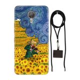Senada General Mobile Gm 5 Plus İle Uyumlu Kılıf Art Deco Silikon İpli Boyun Askı Aparatlı